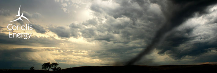 Image:  Tornado in a dark stormy sky